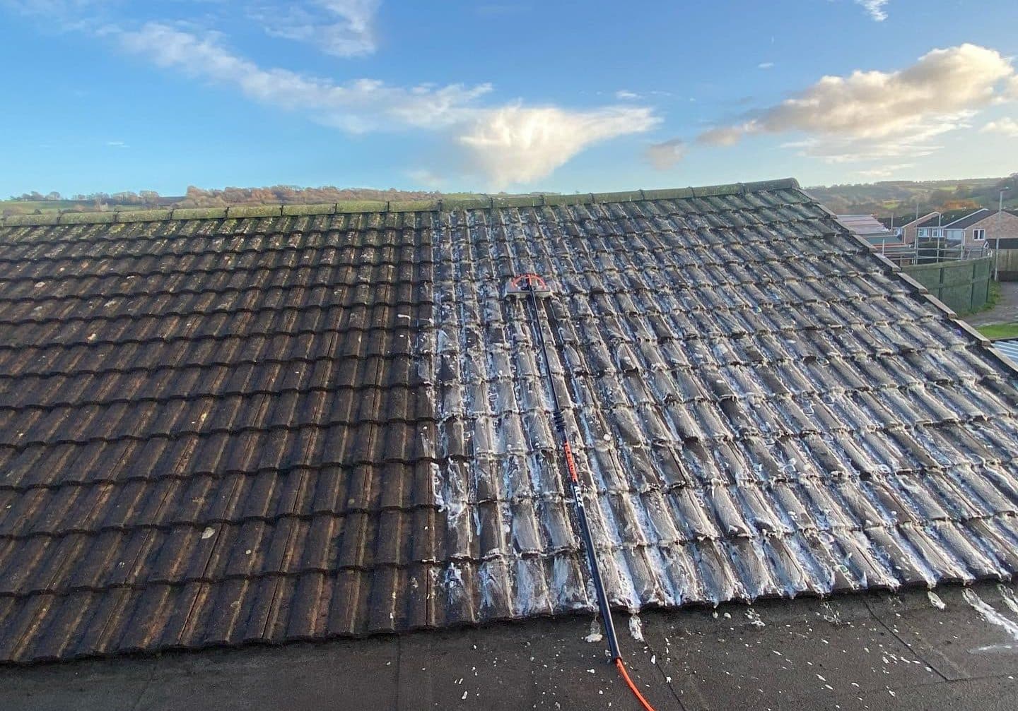 image of roof tile clean